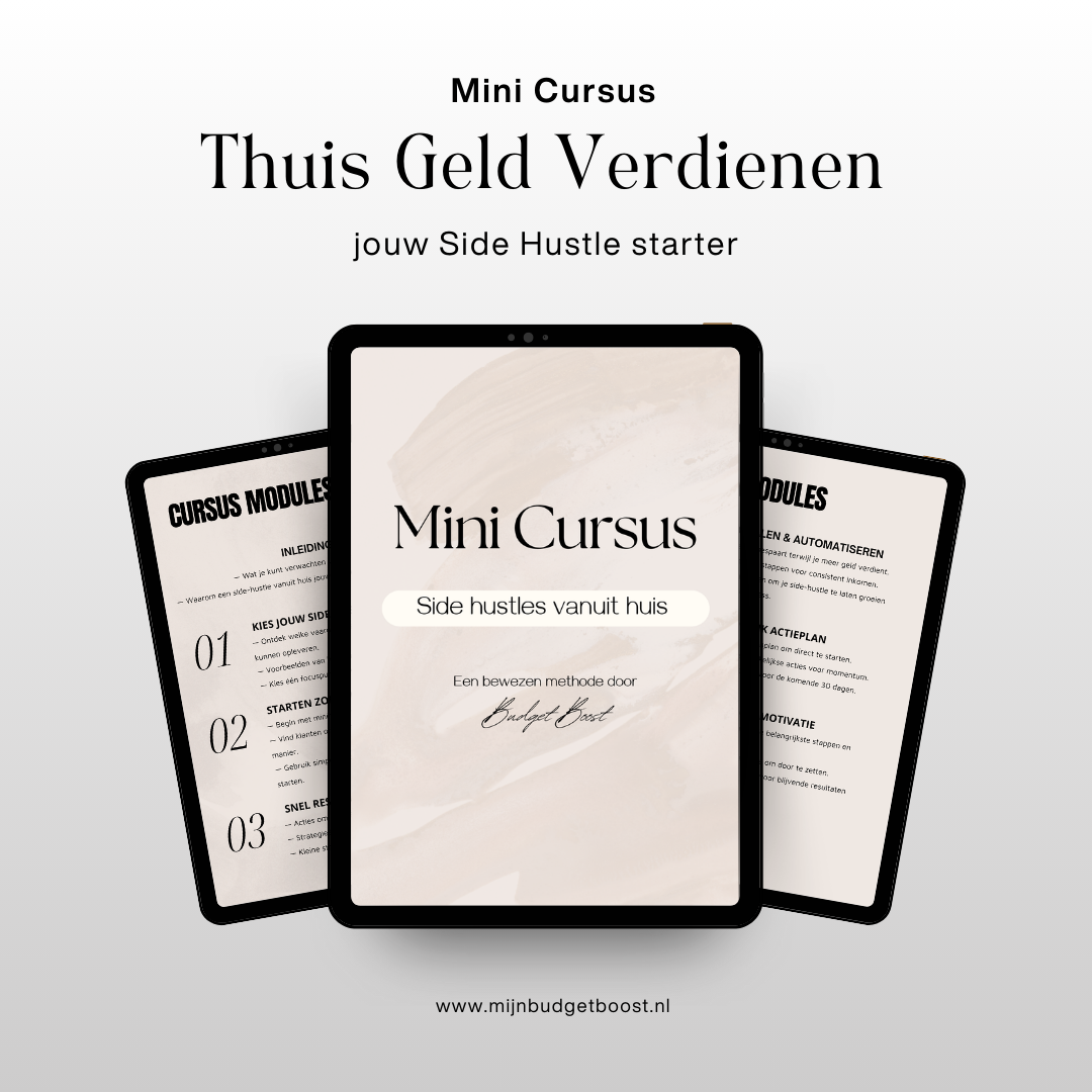 Mini - cursus  - Jouw Side Hustle Starter